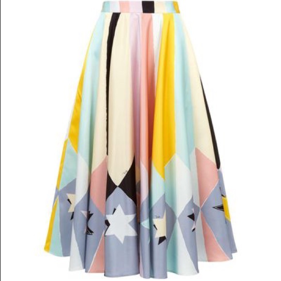 Emilio Pucci Abstract Star Print Skirt - Picture 1 of 8